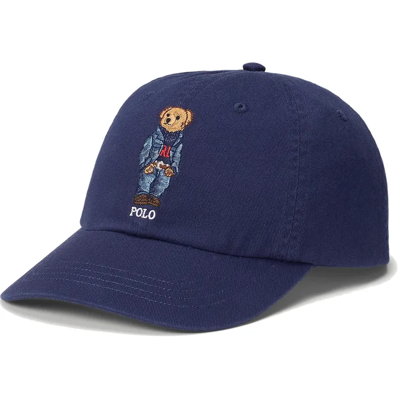 Polo Ralph Lauren Curved Brim Classic Sport Polo Bear Navy Blue Adjustable Cap Caphunters.ee