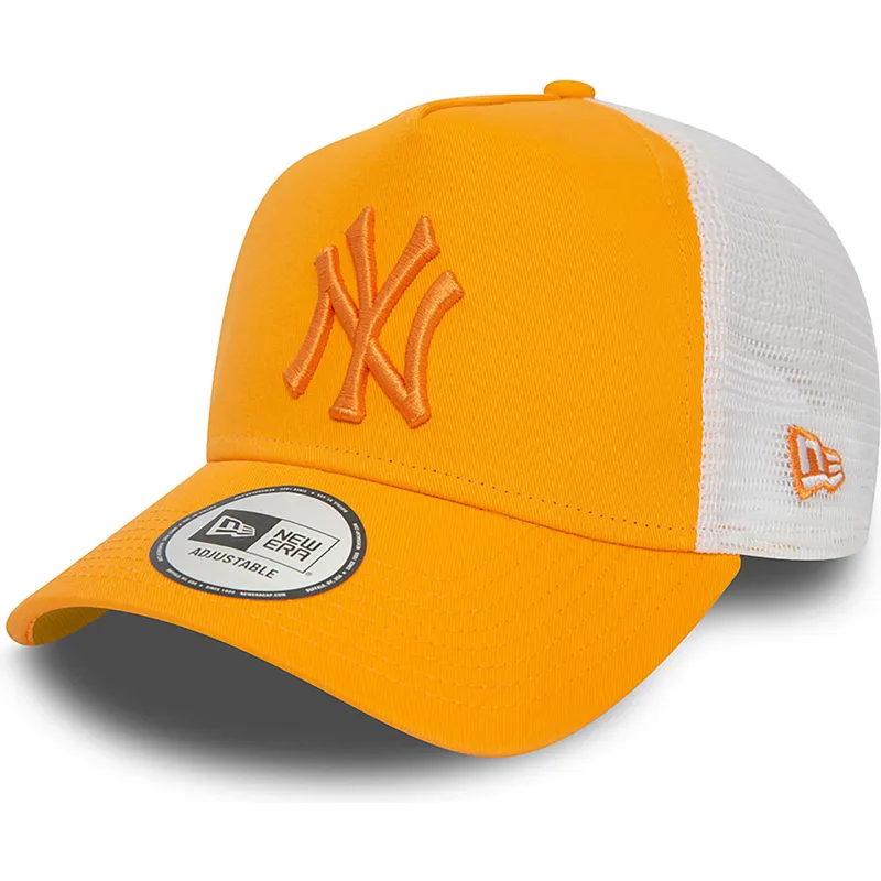 mutsid-kumer-oranz-snapback-a-frame-league-essential-new-york-yankees-mlb-new-era