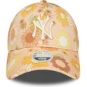 mutsid-kumer-oranz-reguleeritav-9forty-floral-all-over-print-new-york-yankees-mlb-new-era