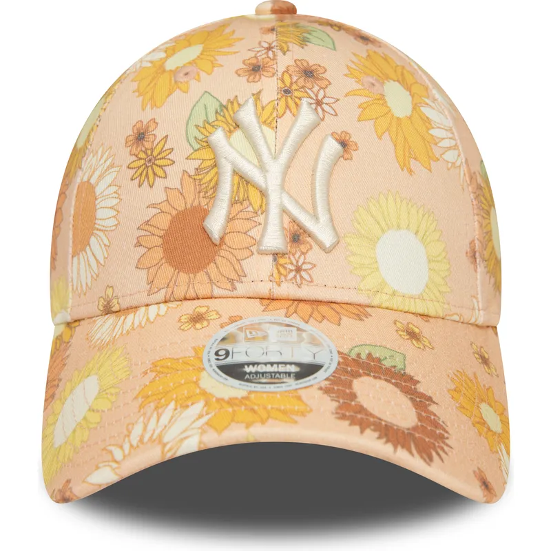 mutsid-kumer-oranz-reguleeritav-9forty-floral-all-over-print-new-york-yankees-mlb-new-era