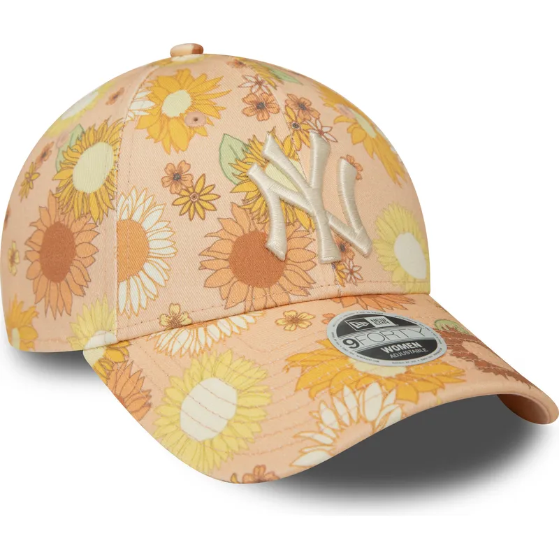 mutsid-kumer-oranz-reguleeritav-9forty-floral-all-over-print-new-york-yankees-mlb-new-era
