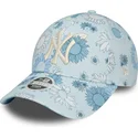 mutsid-kumer-sinine-reguleeritav-9forty-floral-all-over-print-new-york-yankees-mlb-new-era