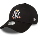 mutsid-kumer-must-reguleeritav-9forty-flower-new-york-yankees-mlb-new-era