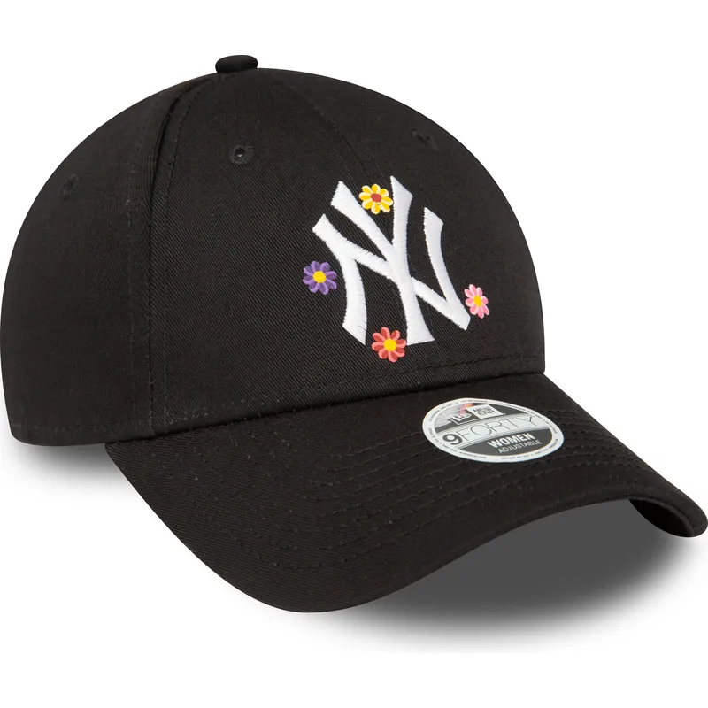 mutsid-kumer-must-reguleeritav-9forty-flower-new-york-yankees-mlb-new-era