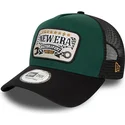 new-era-a-frame-patch-motorsport-green-and-black-trucker-hat