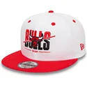 mutsid-lame-punane-snapback-9fifty-white-crown-chicago-bulls-nba-new-era