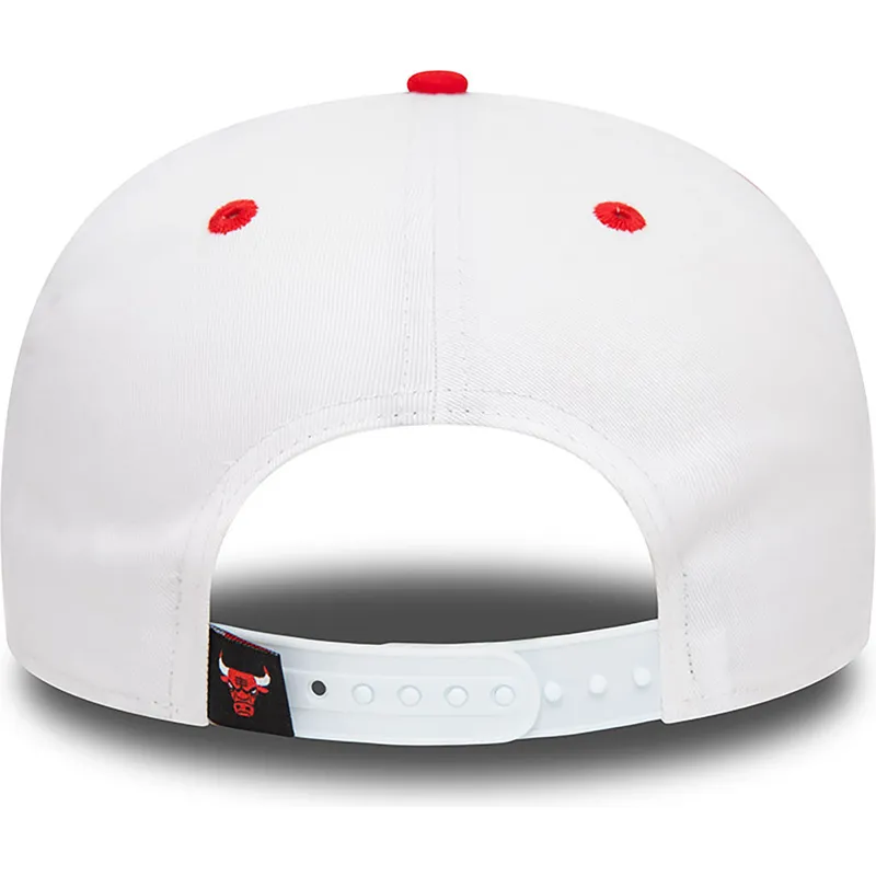 mutsid-lame-punane-snapback-9fifty-white-crown-chicago-bulls-nba-new-era