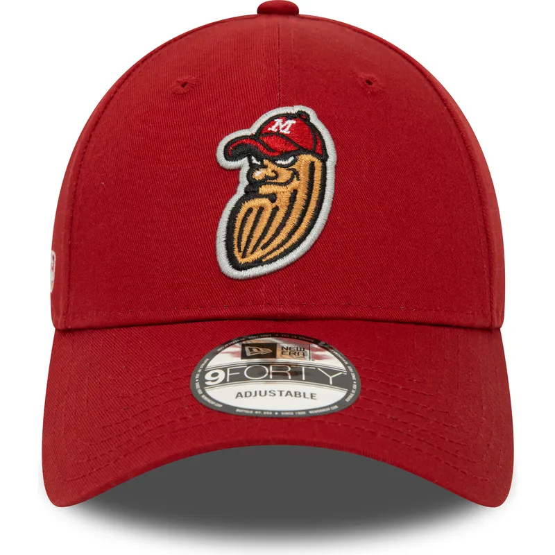mutsid-kumer-punane-reguleeritav-9forty-minor-league-modesto-nuts-milb-new-era