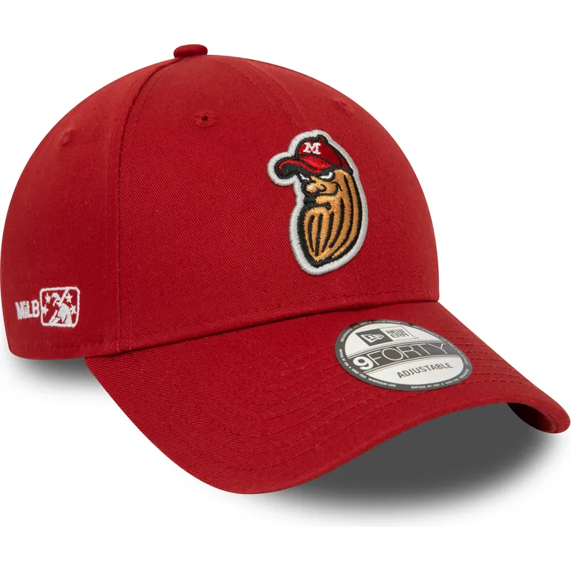 mutsid-kumer-punane-reguleeritav-9forty-minor-league-modesto-nuts-milb-new-era