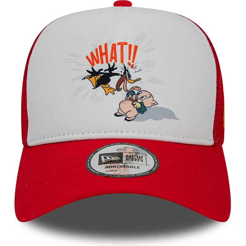 mutsid-kumer-punane-snapback-a-frame-character-pato-lucas-y-porky-pig-looney-tunes-new-era
