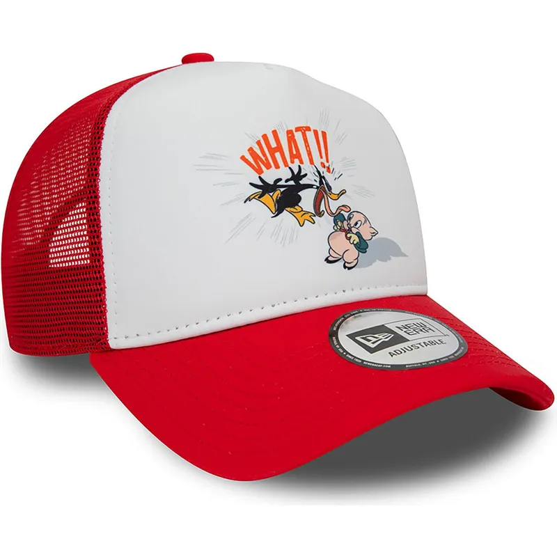 mutsid-kumer-punane-snapback-a-frame-character-pato-lucas-y-porky-pig-looney-tunes-new-era