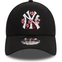 mutsid-kumer-must-reguleeritav-9forty-flower-icon-new-york-yankees-mlb-new-era