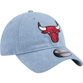 Mütsid kumer sinine reguleeritav 9TWENTY Washed Denim Chicago Bulls NBA New Era