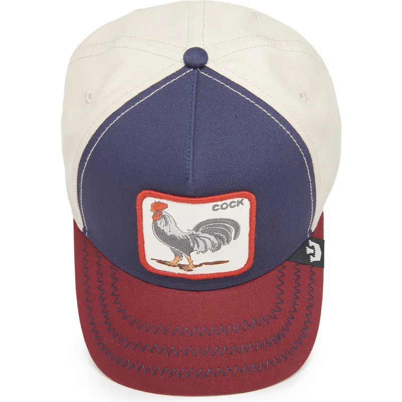 mutsid-kumer-mitmevarviline-snapback-cock-all-american-rooster-100-the-farm-all-over-canvas-the-farm-goorin-bros