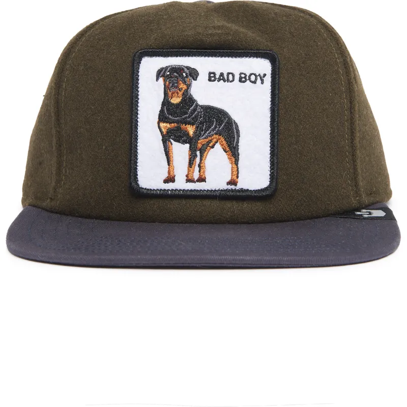 mutsid-lame-roheline-snapback-perro-rottweiler-bad-boy-top-dog-the-farm-flats-the-farm-de-goorin-bros