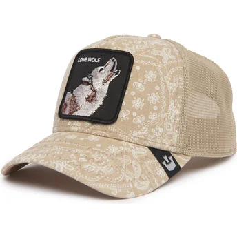 Mütsid kumer veok beež snapback lobo Lone Wolf Sign...