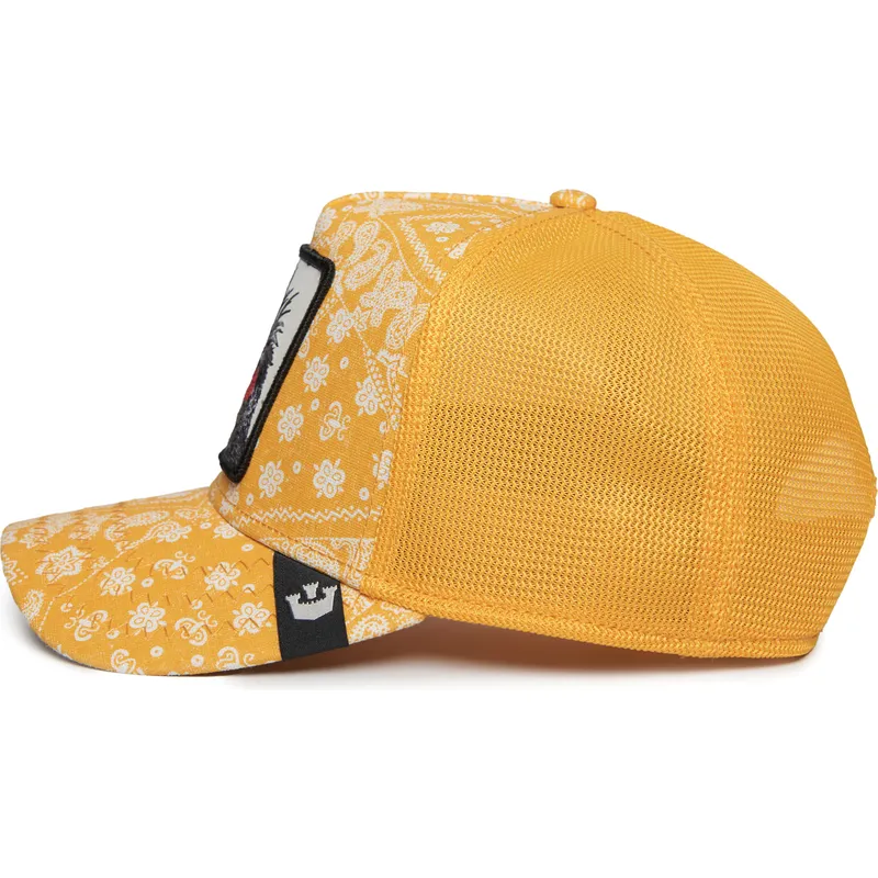 mutsid-kumer-kollane-snapback-punk-spray-paint-arch-the-farm-paisley-the-farm-goorin-bros