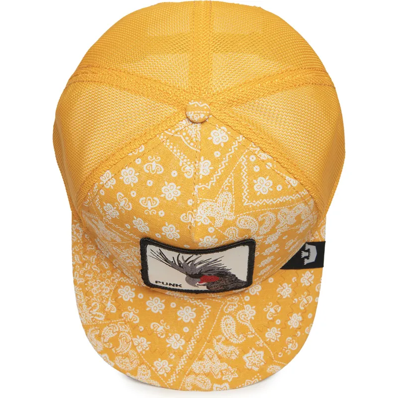 mutsid-kumer-kollane-snapback-punk-spray-paint-arch-the-farm-paisley-the-farm-goorin-bros