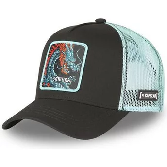 Capslab Dragon Samurai DRA2 Fantastic Beasts Black and Blue Trucker Hat
