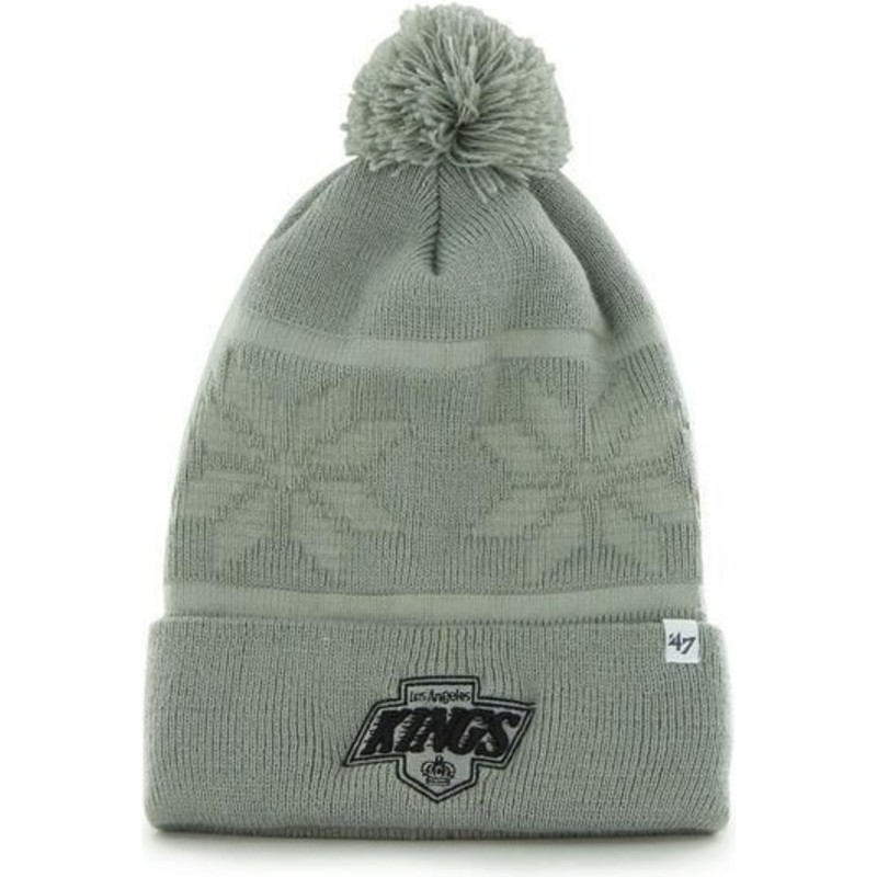 47-brand-los-angeles-kings-nhl-grey-beanie-with-pompom