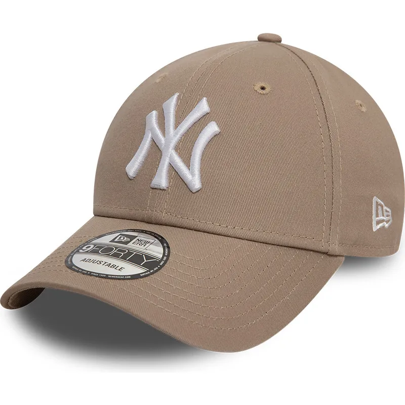 cap-kumer-brown-adjustable-strap-claro-9forty-league-essential-new-york-yankees-mlb-new-era