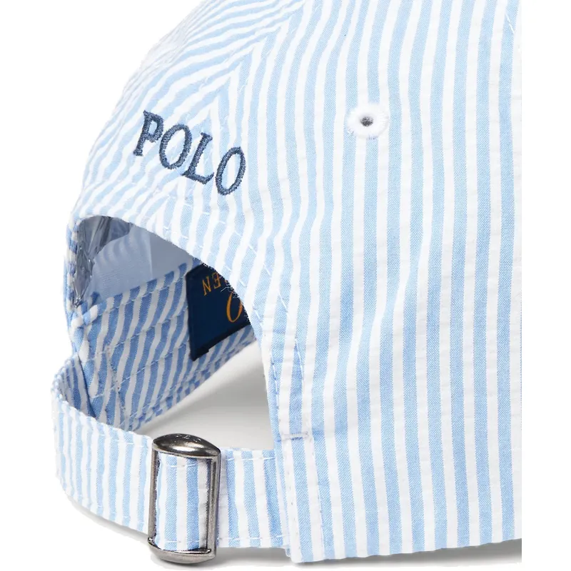 mutsid-kumer-sinine-reguleeritav-cotton-seersucker-polo-ralph-lauren