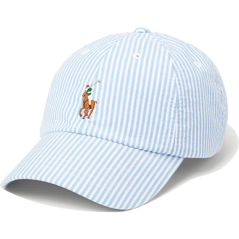 mutsid-kumer-sinine-reguleeritav-cotton-seersucker-polo-ralph-lauren