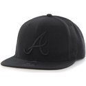 47-brand-flat-brim-atlanta-bravesblack-logo-oakland-athletics-mlb-sure-shot-black-snapback-cap