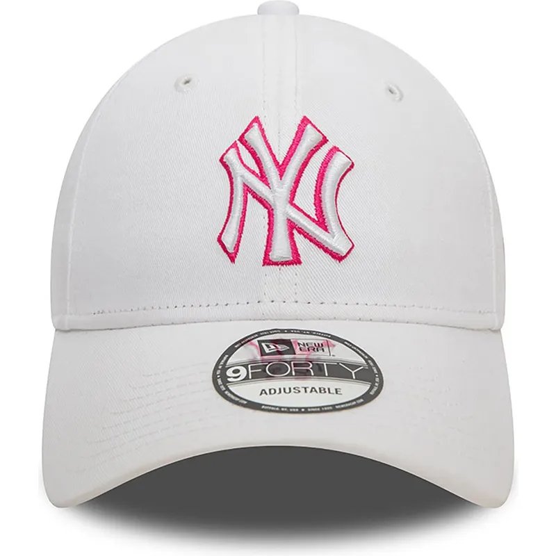 mutsid-kumer-valge-reguleeritav-rosa-9forty-team-outline-new-york-yankees-mlb-new-era