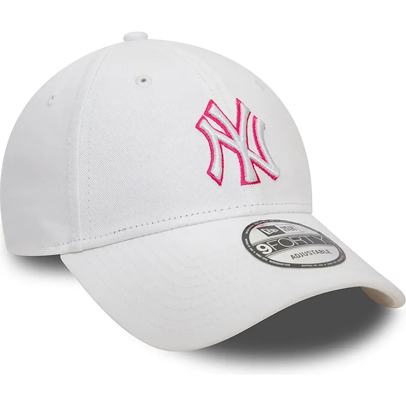 mutsid-kumer-valge-reguleeritav-rosa-9forty-team-outline-new-york-yankees-mlb-new-era