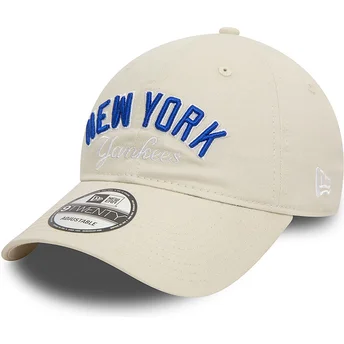 Cap kumer beige adjustable strap 9TWENTY Wordmark New York Yankees MLB New Era
