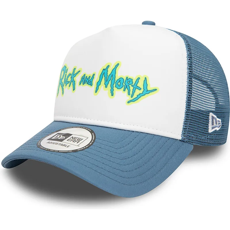 mutsid-kumer-sinine-snapback-a-frame-character-rick-y-morty-new-era