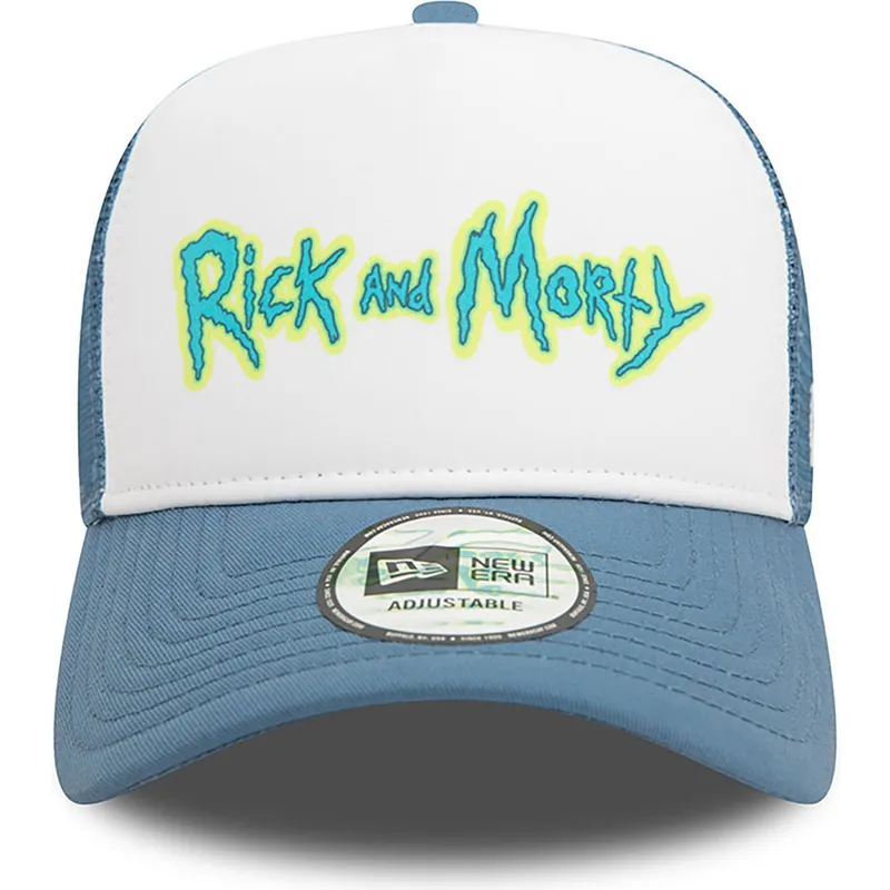 mutsid-kumer-sinine-snapback-a-frame-character-rick-y-morty-new-era