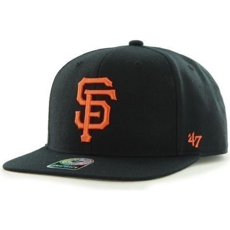 47-brand-flat-brim-san-francisco-giants-mlb-sure-shot-black-snapback-cap
