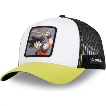 Capslab Son Goku ANG Dragon Ball White, Black and Yellow Trucker Hat