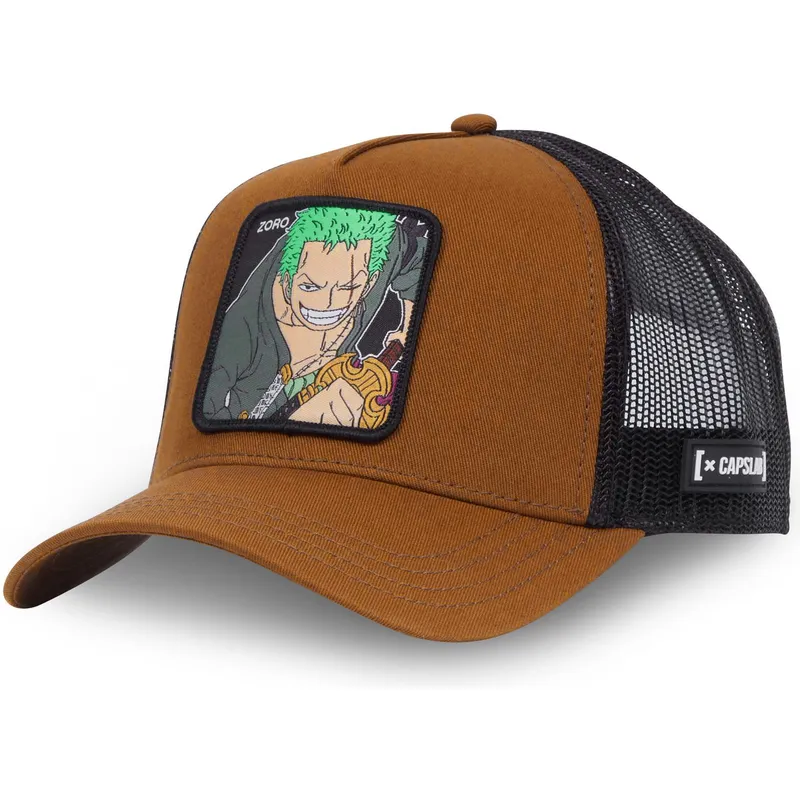 mutsid-kumer-pruun-snapback-zor1-ct-roronoa-zoro-one-piece-capslab