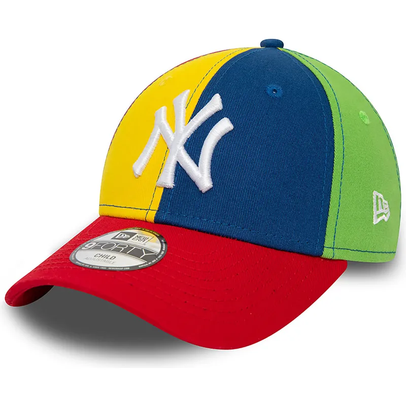mutsid-kumer-mitmevarviline-reguleeritav-lastele-9forty-block-new-york-yankees-mlb-new-era