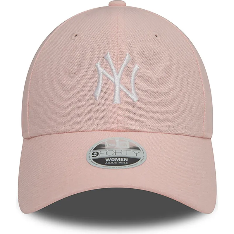 mutsid-kumer-roosa-reguleeritav-9forty-linen-new-york-yankees-mlb-new-era