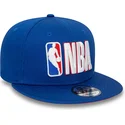 new-era-flat-brim-9fifty-logo-nba-blue-snapback-cap