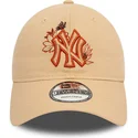 mutsid-kumer-pruun-reguleeritav-9twenty-floral-new-york-yankees-mlb-new-era