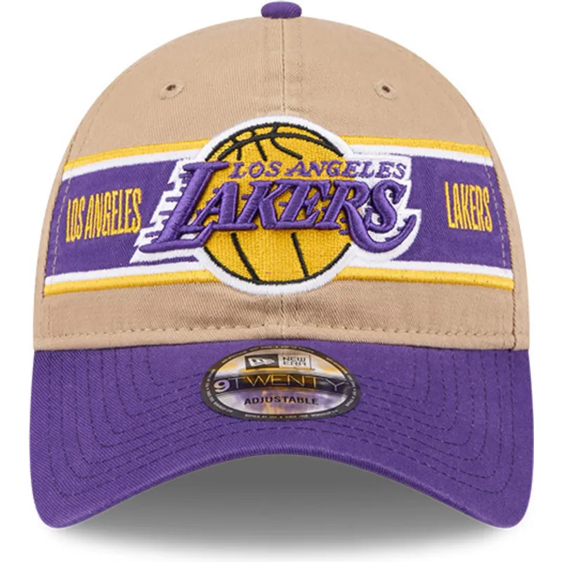 cap-kumer-brown-adjustable-strap-9twenty-draft-2024-los-angeles-lakers-nba-new-era
