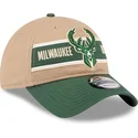 mutsid-kumer-pruun-reguleeritav-9twenty-draft-2024-milwaukee-bucks-nba-new-era