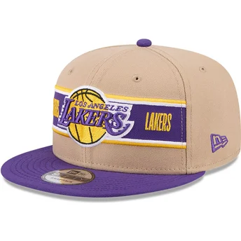 Cap lame brown snapback 9FIFTY Draft 2024 Los Angeles Lakers NBA New Era