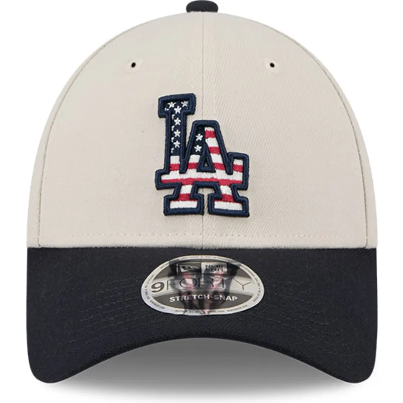 mutsid-kumer-beez-snapback-9forty-stretch-snap-4th-of-july-los-angeles-dodgers-mlb-new-era