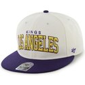 47-brand-flat-brim-los-angeles-kings-nhl-white-and-blue-snapback-cap