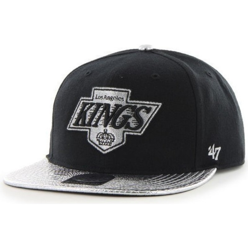 47-brand-flat-brim-los-angeles-kings-nhl-black-snapback-cap