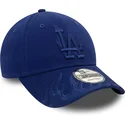 new-era-curved-brim-blue-logo-9forty-flame-los-angeles-dodgers-mlb-blue-adjustable-cap