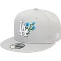 new-era-flat-brim-9fifty-seasonal-flower-los-angeles-dodgers-mlb-grey-snapback-cap