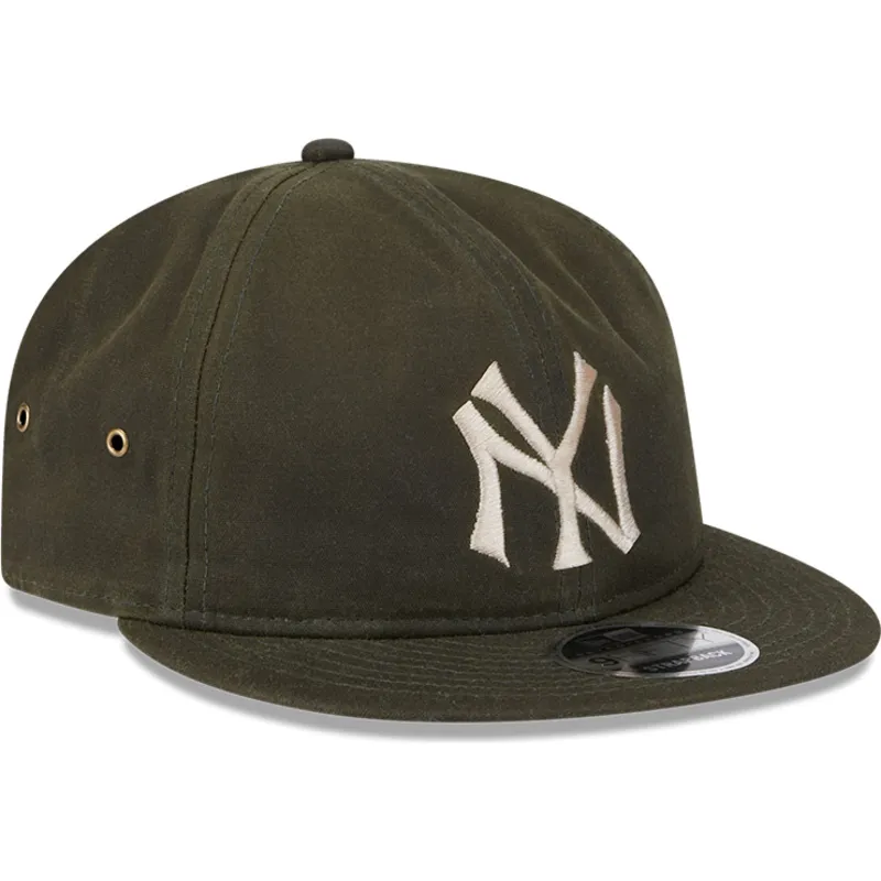 mutsid-lame-roheline-reguleeritav-9fifty-waxed-canvas-new-york-yankees-mlb-new-era
