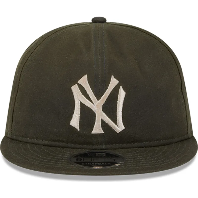 mutsid-lame-roheline-reguleeritav-9fifty-waxed-canvas-new-york-yankees-mlb-new-era